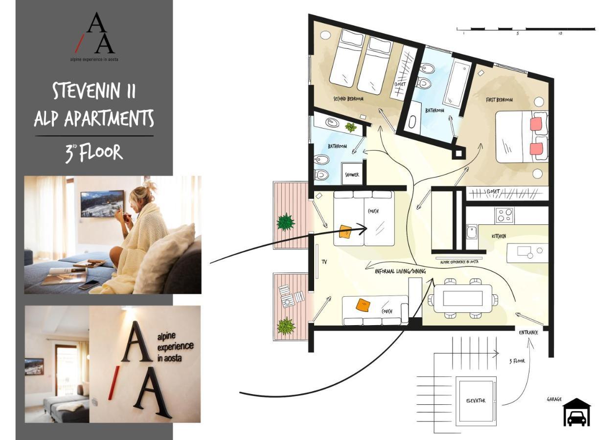 Alp Apartments Ski & Bike - Stevenin11 Aosta Dış mekan fotoğraf